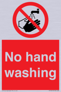 No hand washing